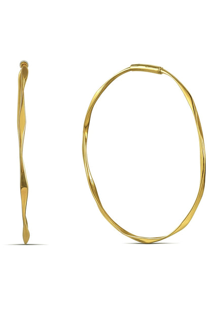 Arvino | Soft Wave 92.5 Sterling Silver Hoops