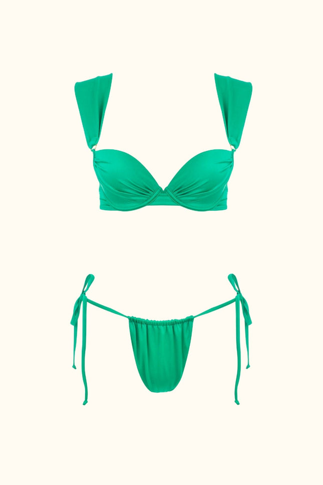 Say no more | Serena Push Up Ruched Bikini Set