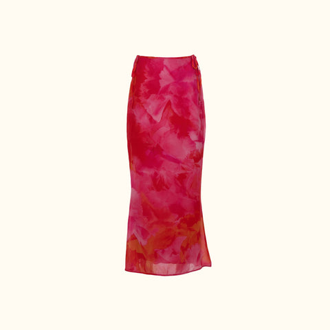 Say no more I Rose Floral Pink Muslin Skirt