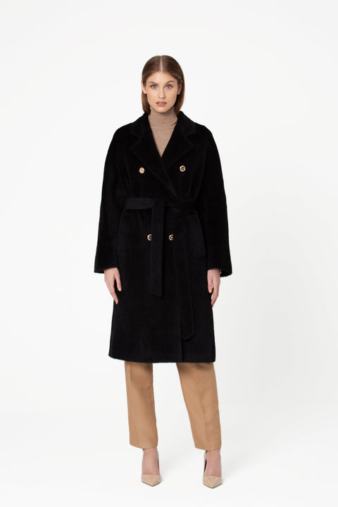 GIODORO | Adioro Black Alpaca Coat