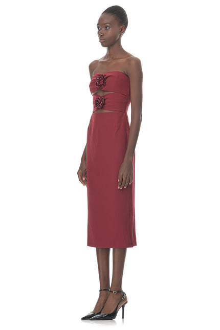 Five p.m. | Glowing Midi Dress Red