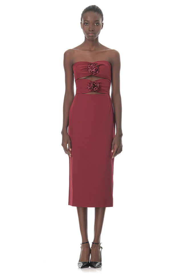 Five p.m. | Glowing Midi Dress Red