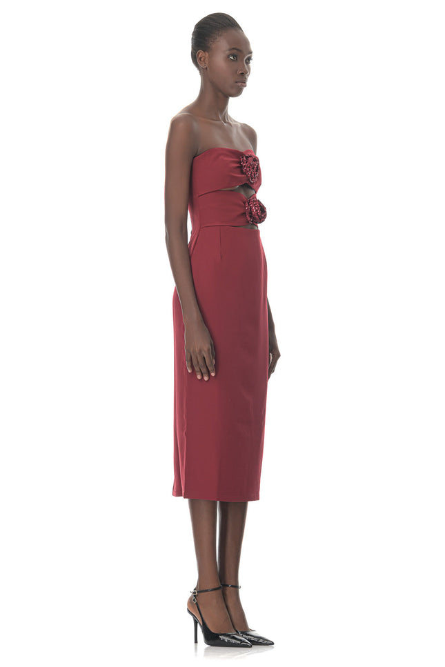 Five p.m. | Glowing Midi Dress Red