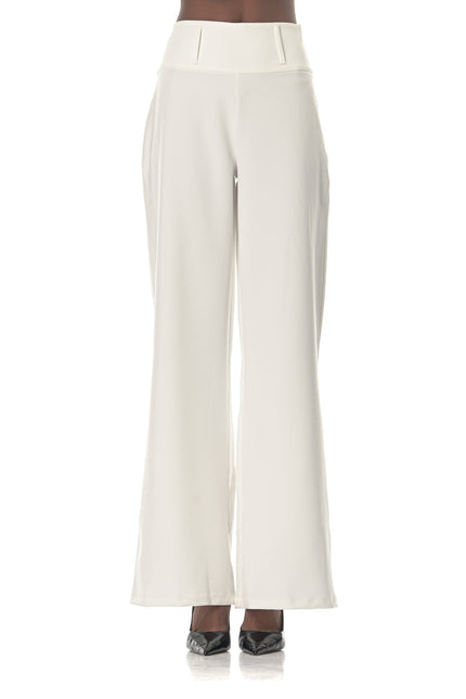 Five p.m. | Luminous Wide Leg Trousers White