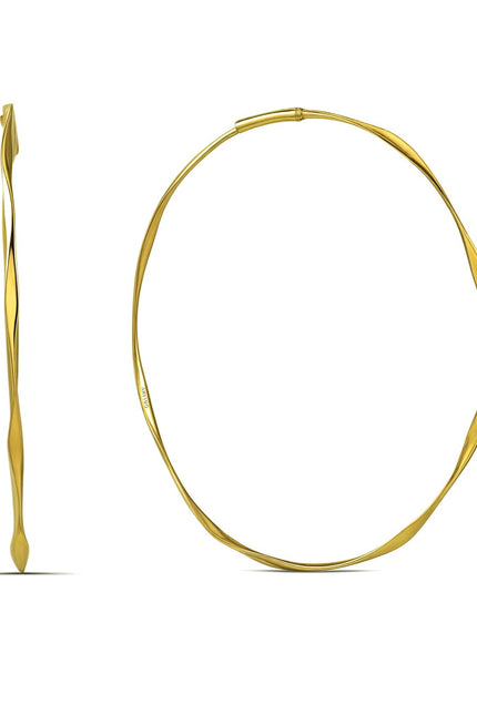 Arvino | Soft Wave 92.5 Sterling Silver Hoops Large