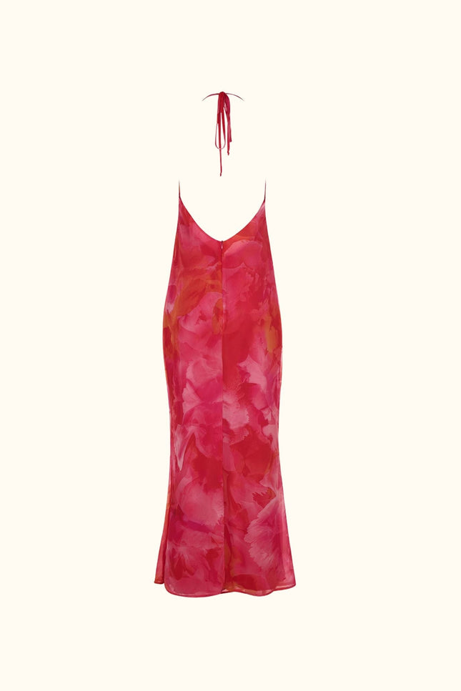 Say no more I Juliette Floral Pink Muslin Backless Dress