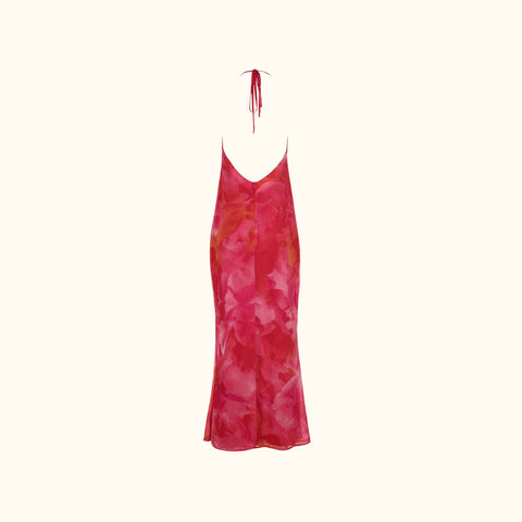 Say no more I Juliette Floral Pink Muslin Backless Dress