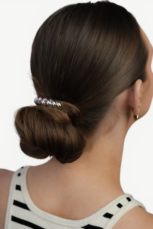 Miss Cecilia | Silver Celine Hair Tie