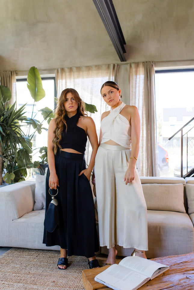 Maoconcept | Czarne szerokie spodnie Culotte