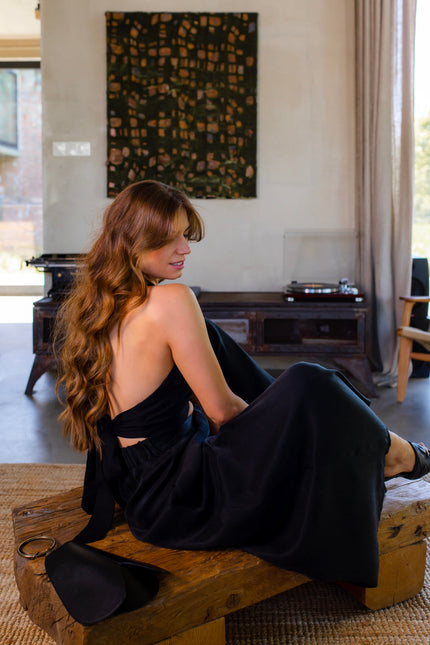 Maoconcept | Czarne szerokie spodnie Culotte