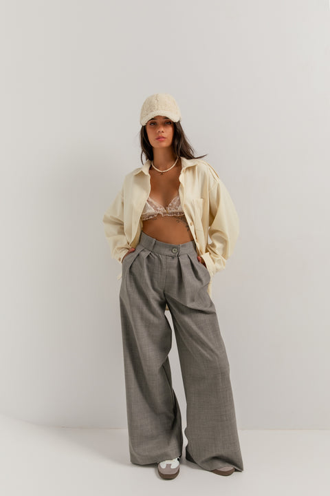 Maoconcept | Wide Leg Trousers Stone