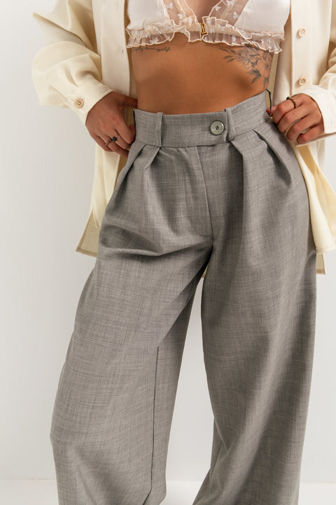 Maoconcept | Wide Leg Trousers Stone
