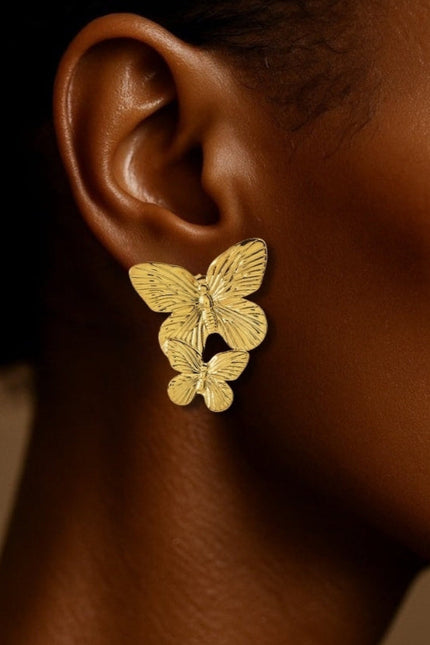 Arvino | Golden Flutter Studs