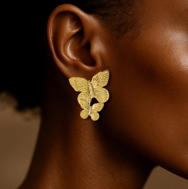 Arvino | Golden Flutter Studs