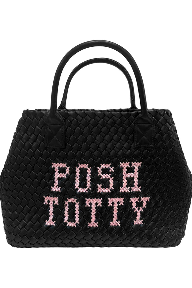 Lilly Loves Posh Totty vegan handbag with sleek design, featuring a smooth finish and stylish handles, on a plain background.