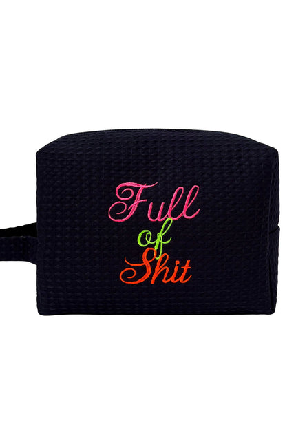 Lillyloves Full Of Shit navy washbag with zipper closure, durable fabric, and compact design for toiletries and essentials.