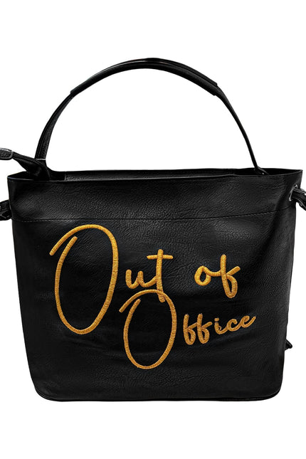 Lilly Loves Out Of Office handbag with structured design, top handles, and neutral color for stylish everyday use.
