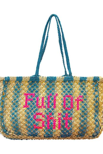 Lilly Loves | Full Of Shit Pink Jute Bag