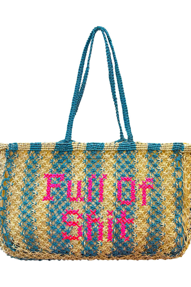 Lilly Loves | Full Of Shit Pink Jute Bag