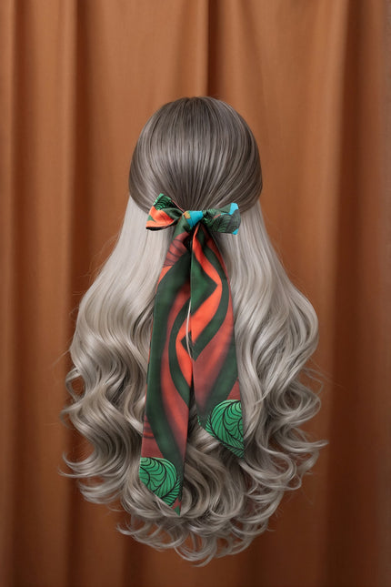 Janara Jones | Autumn Paisley Satin Twilly & Scrunchie Set