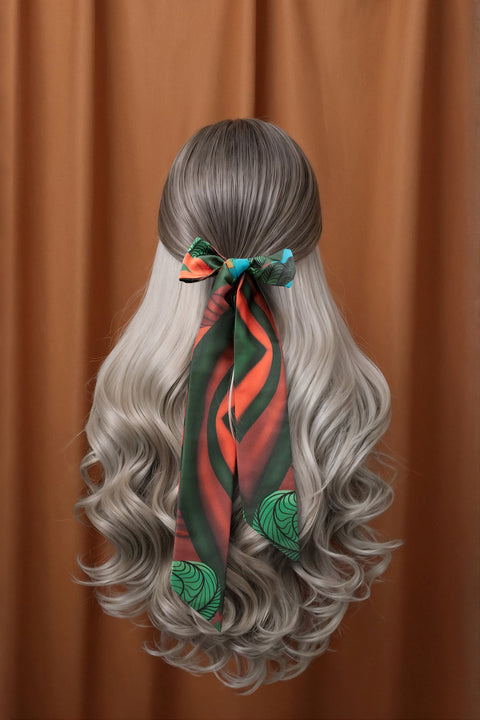 Janara Jones | Autumn Paisley Satin Twilly & Scrunchie Set