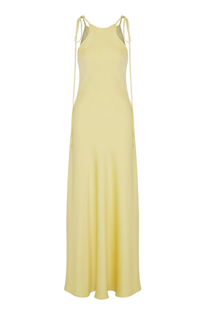 Nazli Ceren | Addie Satin Maxi Dress lime