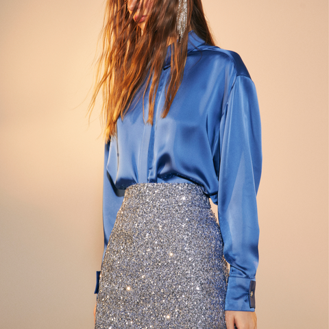 Nazli Ceren | Koszula Ravenna niebieska