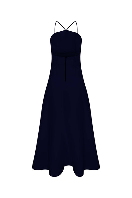 Nazli Ceren | Riley Midi Dress in Midnight Blue