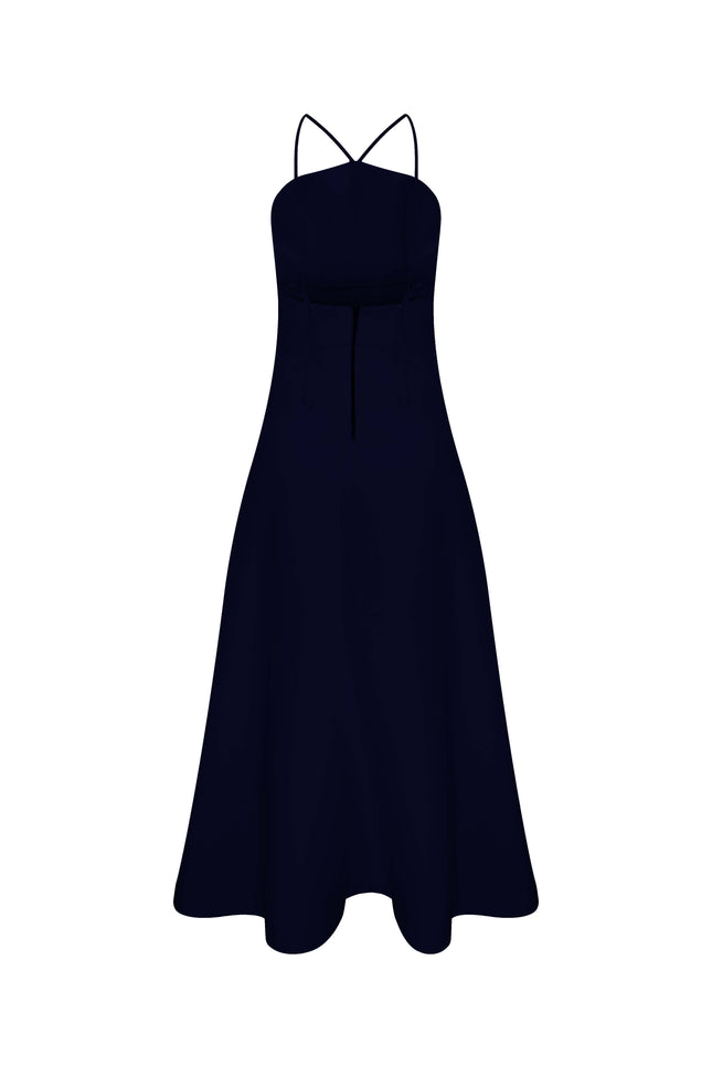 Nazli Ceren | Riley Midi Dress in Midnight Blue