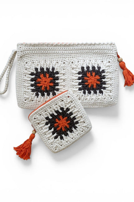 Springmoonatelier | Handmade Crochet Clutch & Mini Pouch Set
