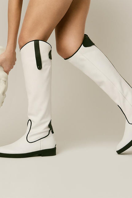 Sky-High Cizme din Piele Nappa Cloud Dancer