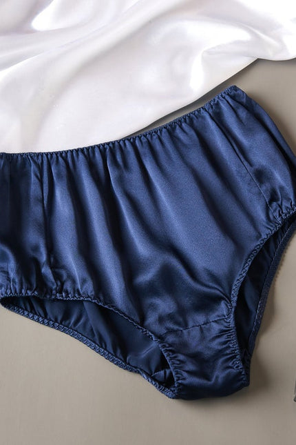 Soft Strokes Silk | Navy Float French Cut Panties