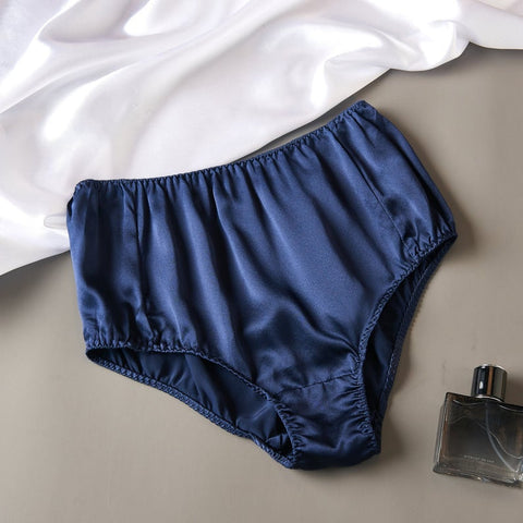 Soft Strokes Silk | Navy Float French Cut Panties