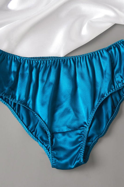 Soft Strokes Silk | Turquoise Float Bikini Panties