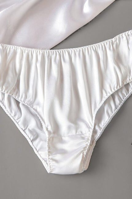 Soft Strokes Silk | Pearl White Float Bikini Panties