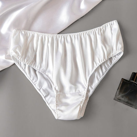 Soft Strokes Silk | Pearl White Float Bikini Panties