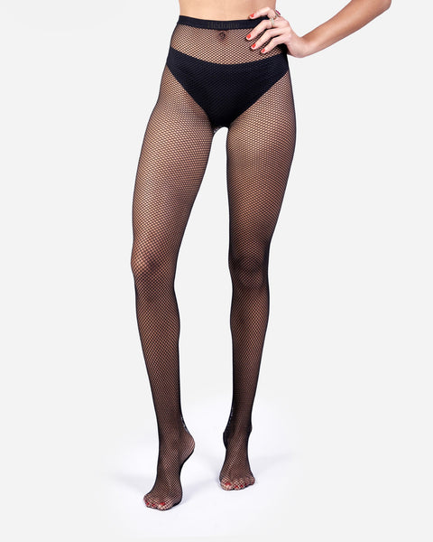 Hēdoïne | The Drama Fishnet Tights Black