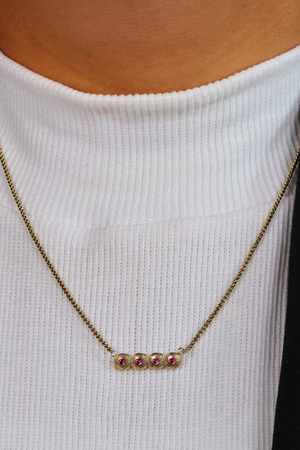 Arvino | Ruby Row Necklace