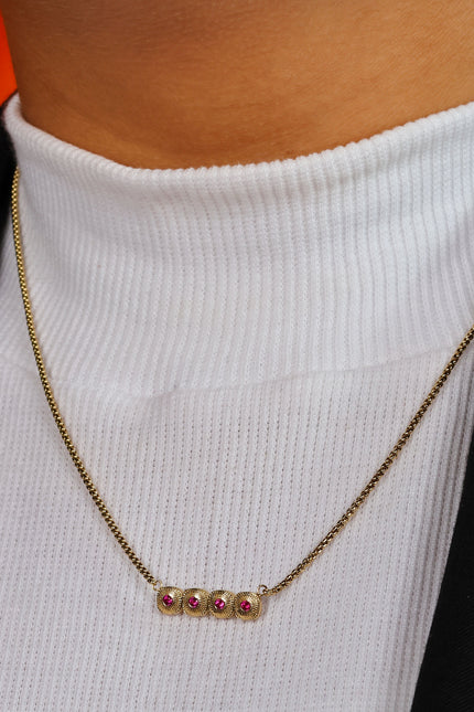 Arvino | Ruby Row Necklace