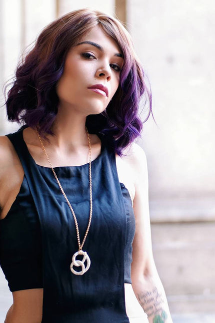Poporcelain | Salted Pretzel Pendant Necklace