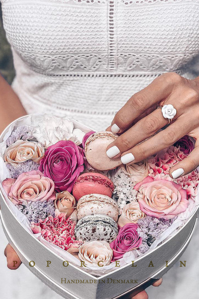 Poporcelain | White Cloud Rose Ring