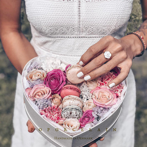 Poporcelain | White Cloud Rose Ring