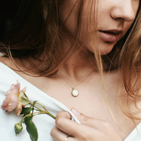 Poporcelain | Rose Charm Pendant Necklace