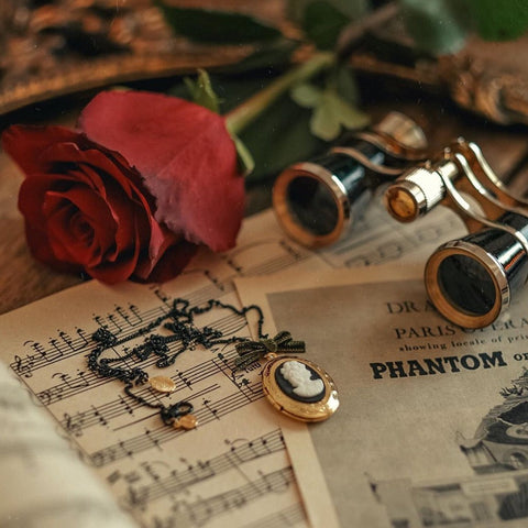 Poporcelain | Dark Romance Goddess Oval Cameo Locket Necklace