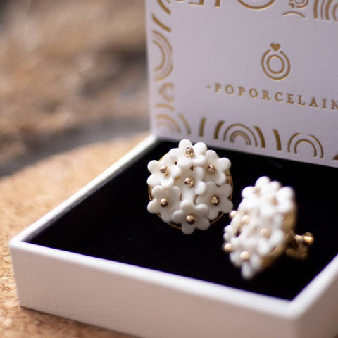 Poporcelain | Daisy Cluster Clip Studs