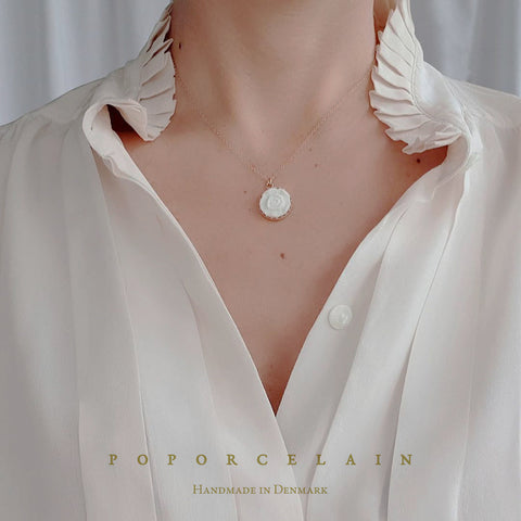 Poporcelain | Moonlight Rose Pendant Necklace