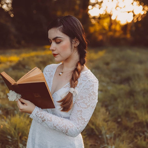 Poporcelain | Camellia Book Locket Pendant Necklace