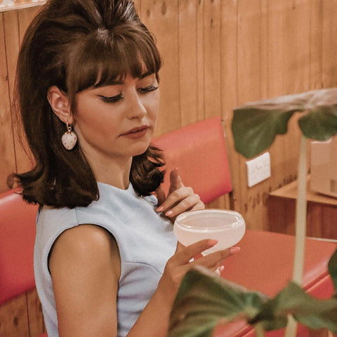 Poporcelain | White Strawberry Drop Earrings