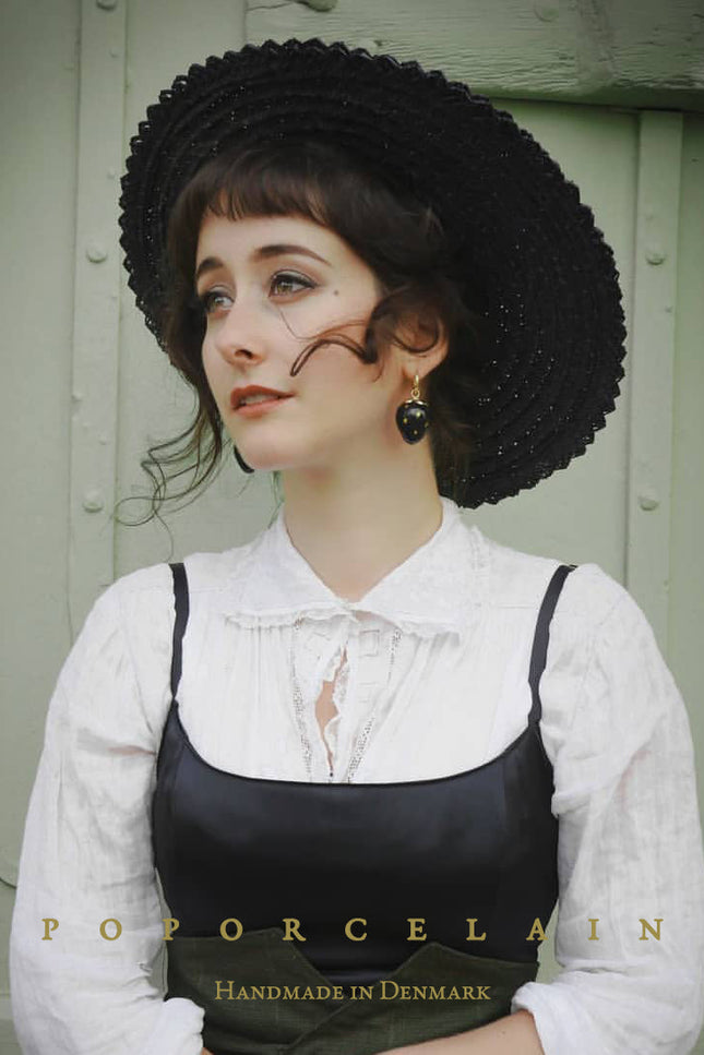 Poporcelain | Black Strawberry Drop Earrings
