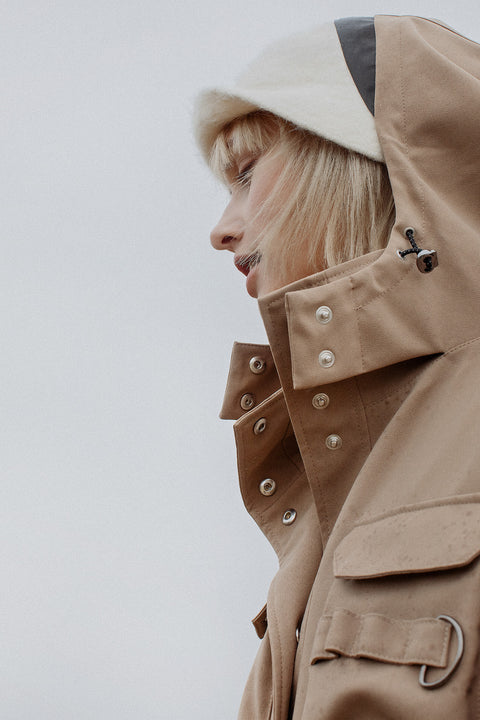 Ducktail Rainwear I SAND MARILA RAINCOAT - recycled materials